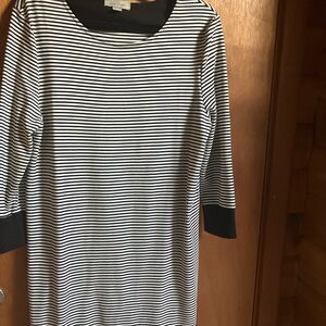 Charlie Paige Monochrome Striped Long Sleeve Dress